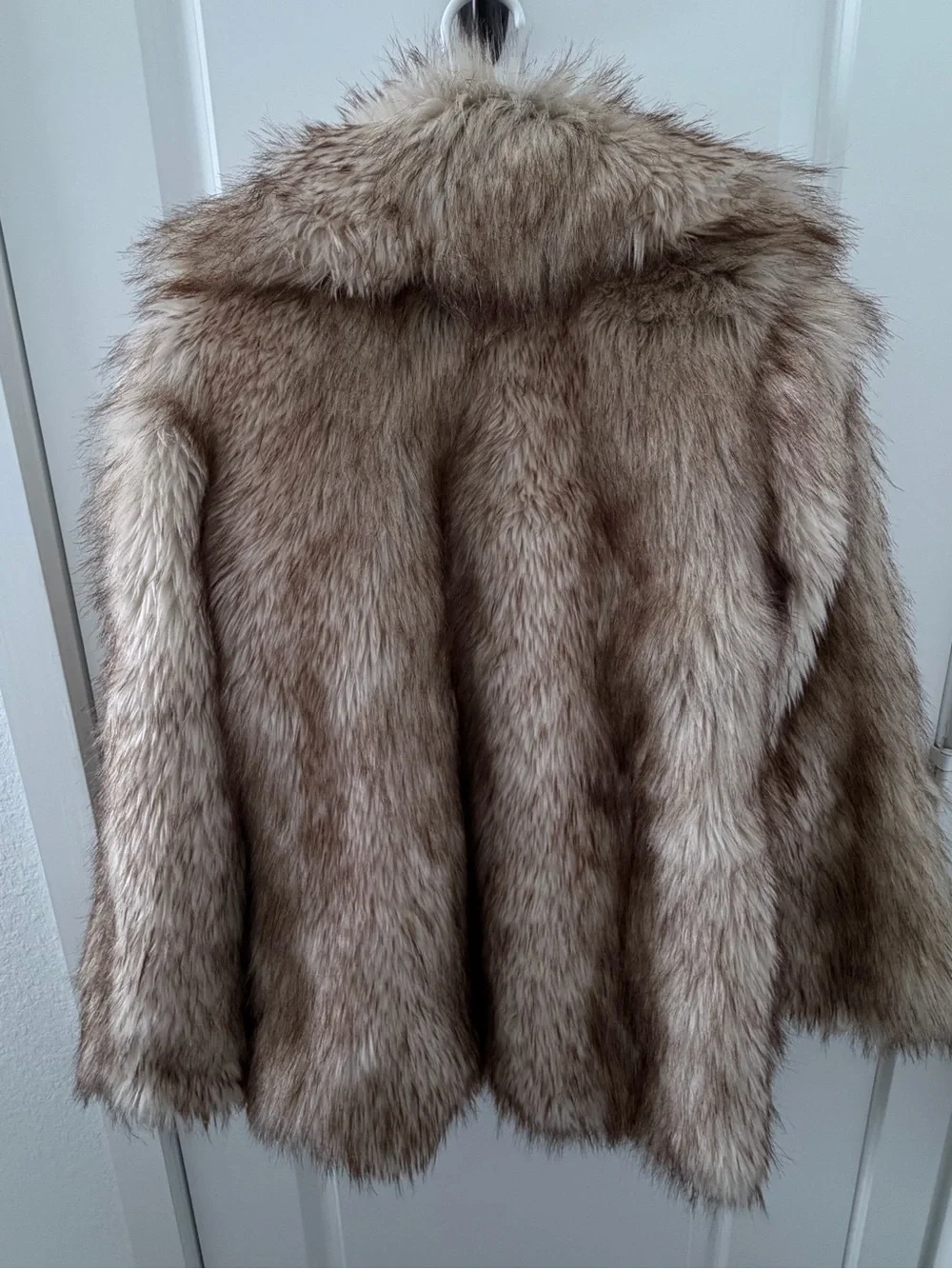 ASOS Faux Fur Jacket in Beige-Taupe Blend
